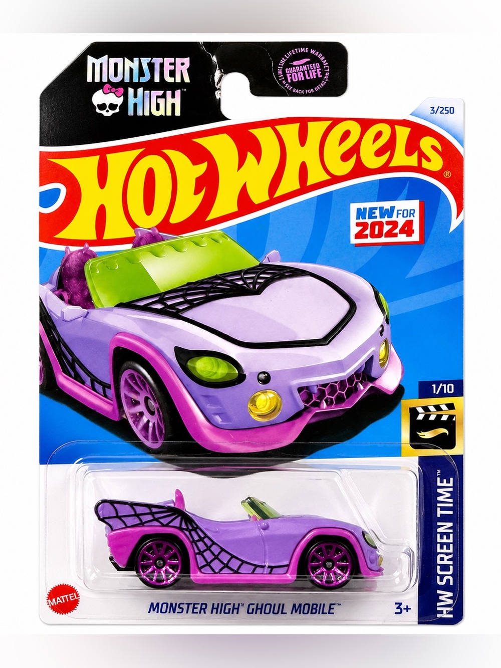 Hot Wheels Monster‎ High Ghoul Mobile 2024 HW Screen Time 1/10 3/250 New Sealed